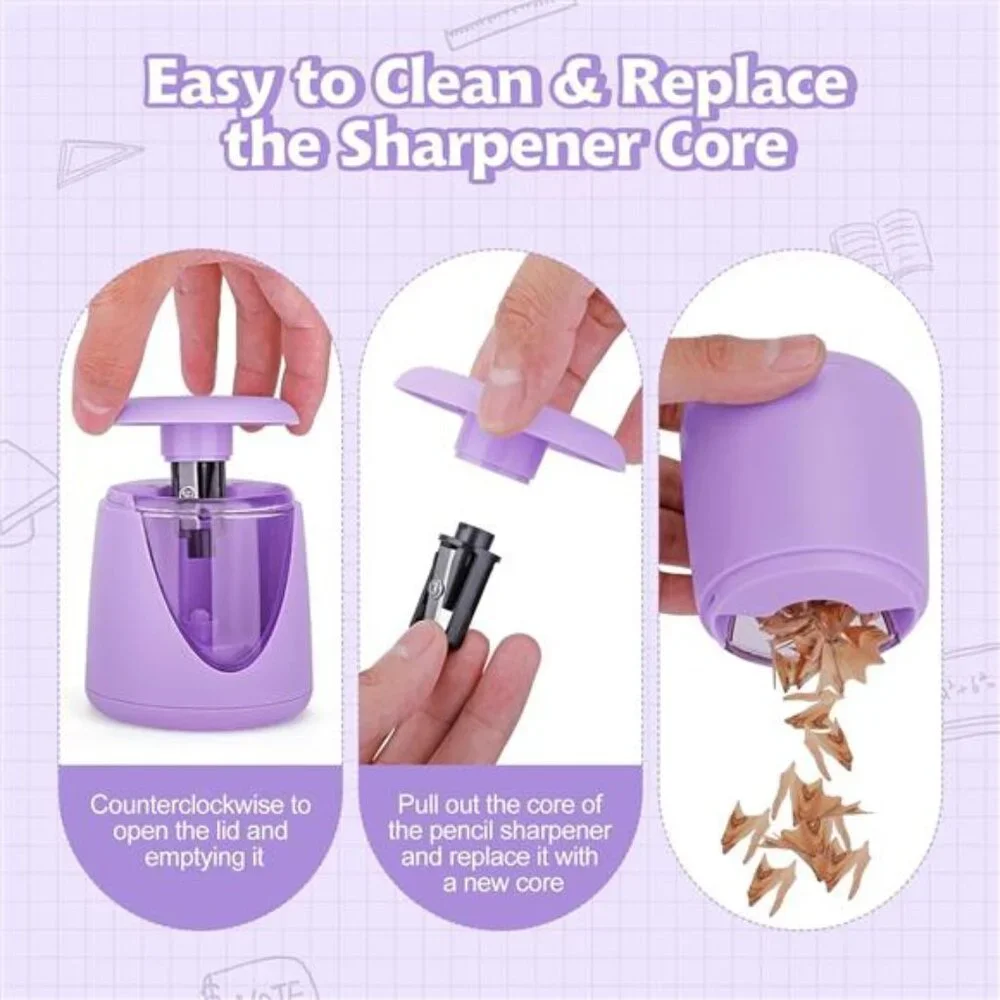 Kids Purple‎ Unicorn Electric Pencil Sharpeners for Home Office School Supplies